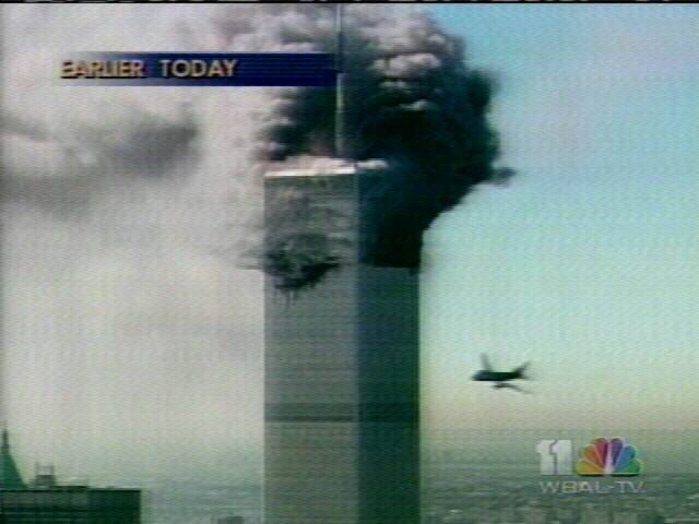Plane hitting World Trade Center tower