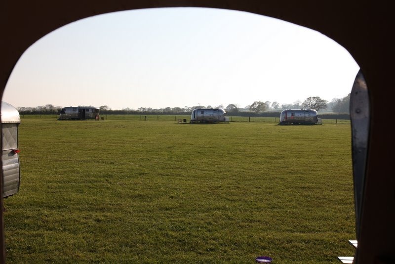 field with caravans
