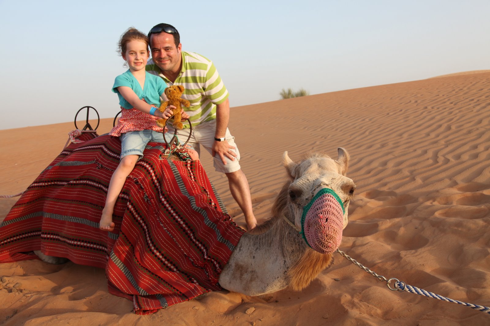 riding a camel