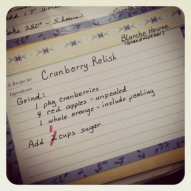 cranberry relish recipe
