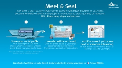 KLM meet seat screen