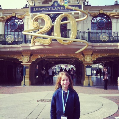 Entrance to Disneyland Paris during 20th anniversary celebrations