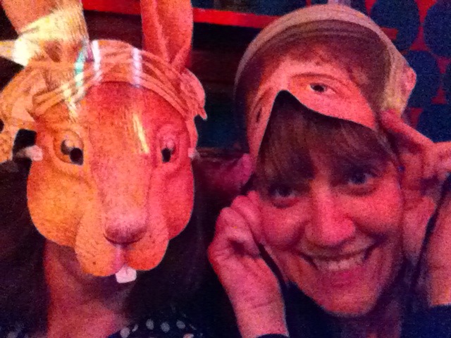 girls in bunny masks