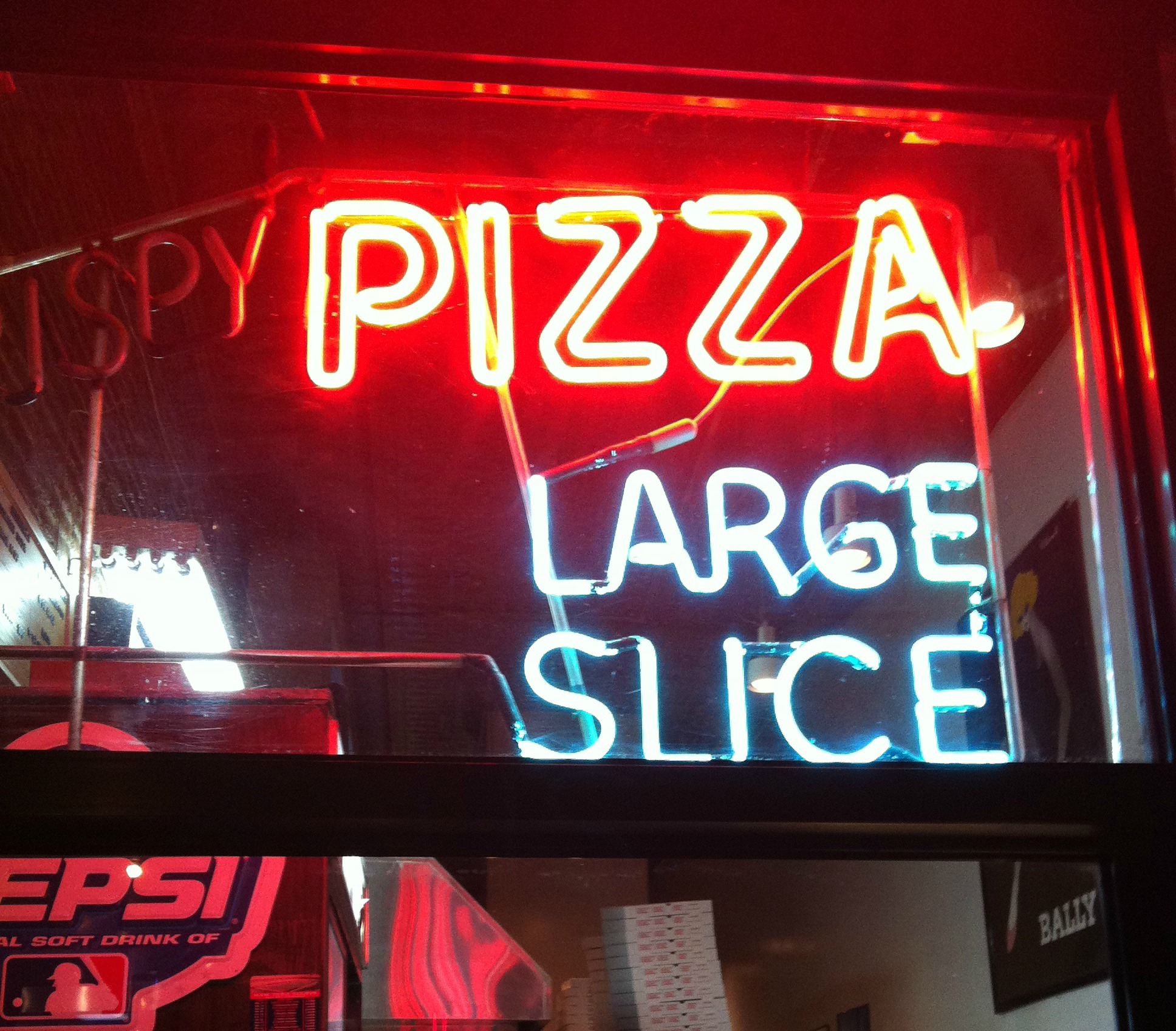 Pizza large slice neon crop