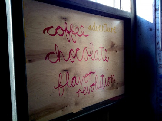 Sign at Fine & Raw, Bushwick