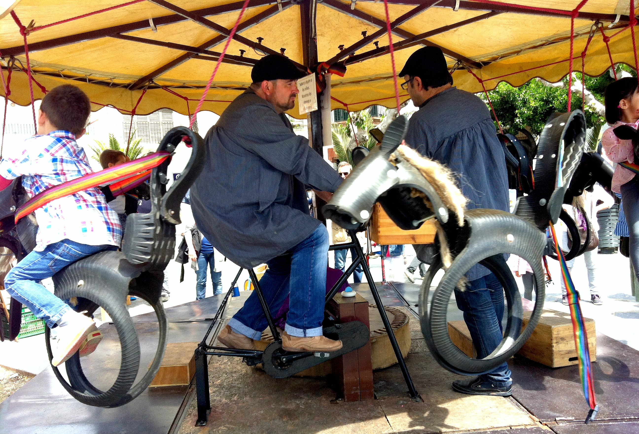 man-powered roundabout