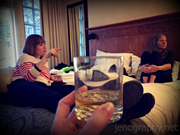 You have to bring your own alcohol and only drink it in your room. So, no problem there