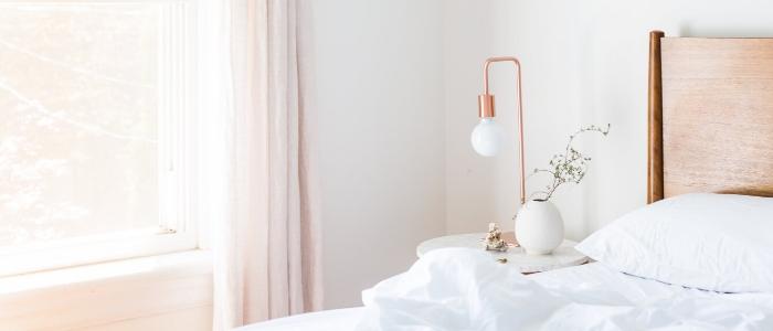 beautiful white female-friendly hotel bedroom
