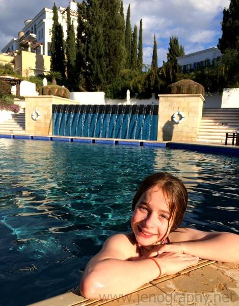 Anassa pool with waterfall, Cyprus