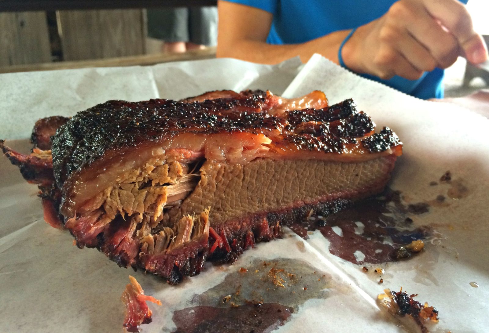 brisket at Snow's BBQ in Lexington, Texas