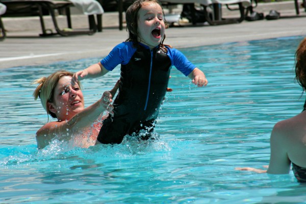 learning how to swim
