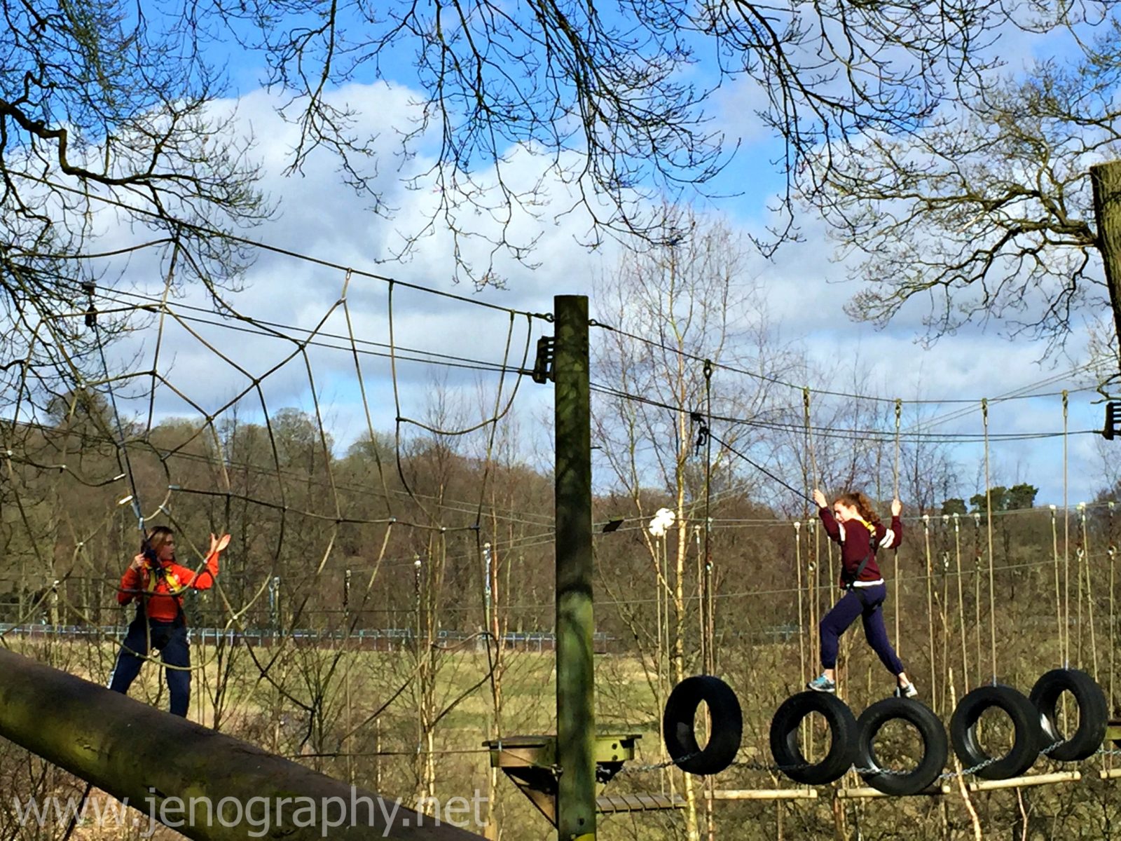 Climbing at Aerial Extreme Staffordshire - Jenography