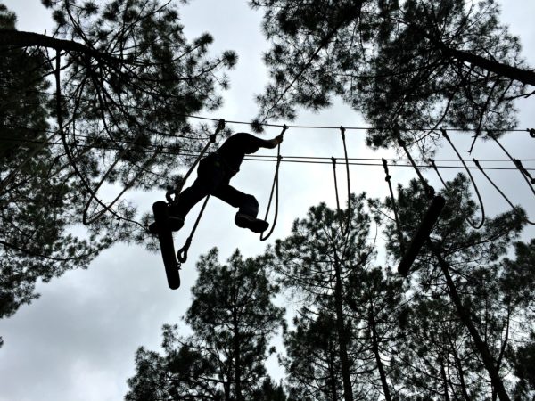 ropes course in Moliets, Aquitaine, France