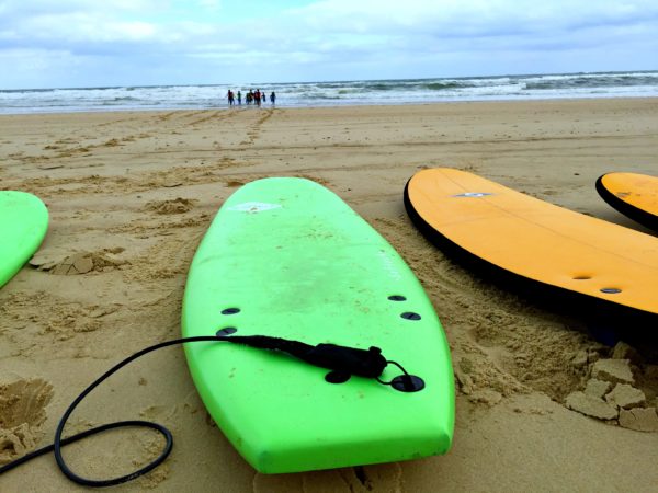 surfboards on the beach