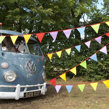 bunting and vintage VW bus