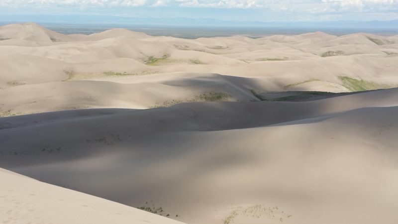 clouds on sand dunes