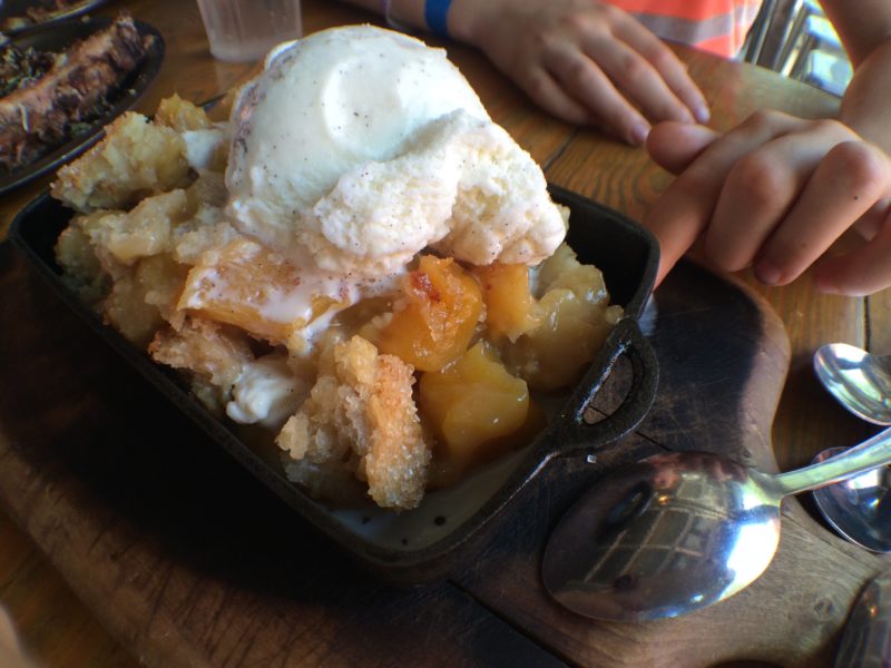 peach cobbler the Woodshed