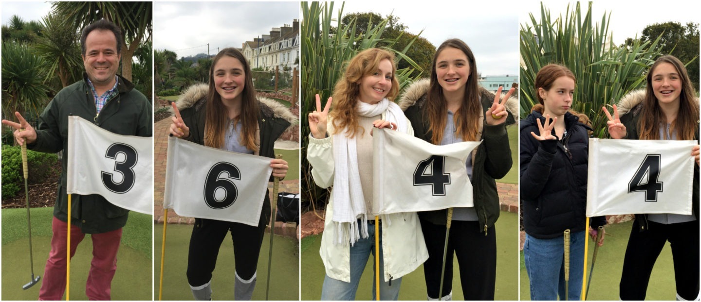 Teignmouth mini-golf celebrating - Jenography