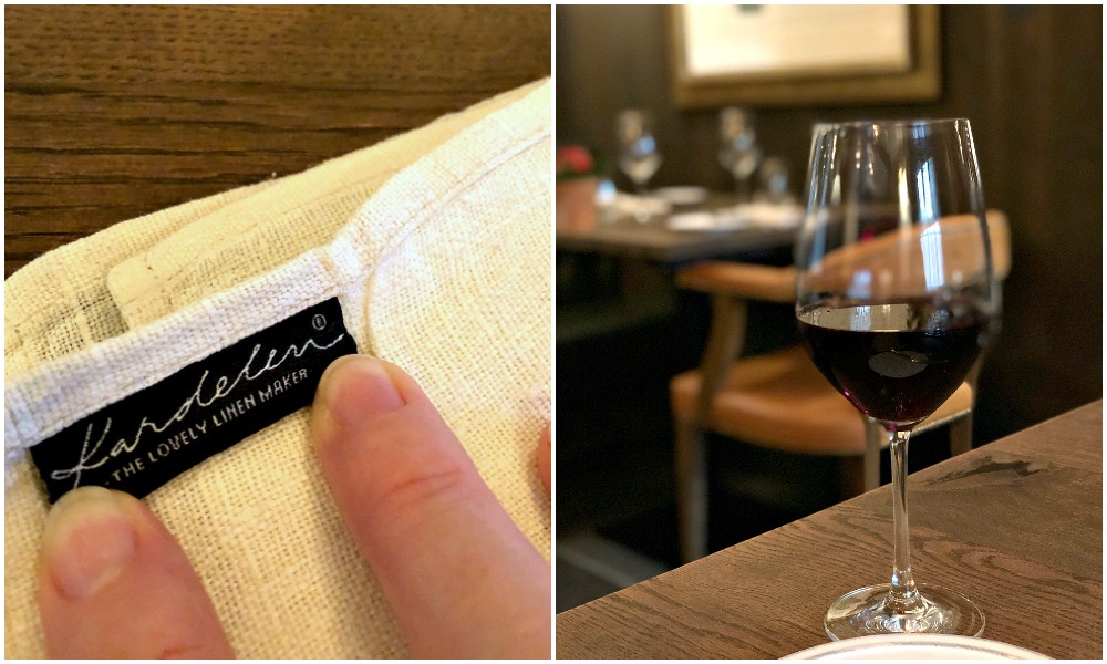 wine glass and napkin Hurley House Hotel - Jenography